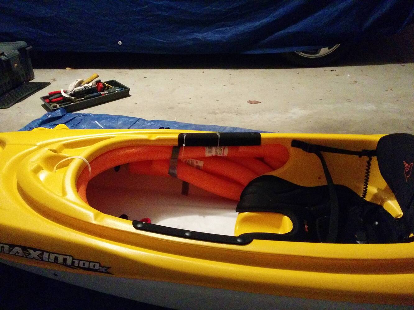 Improve flotation of a 10" rec kayak Advice